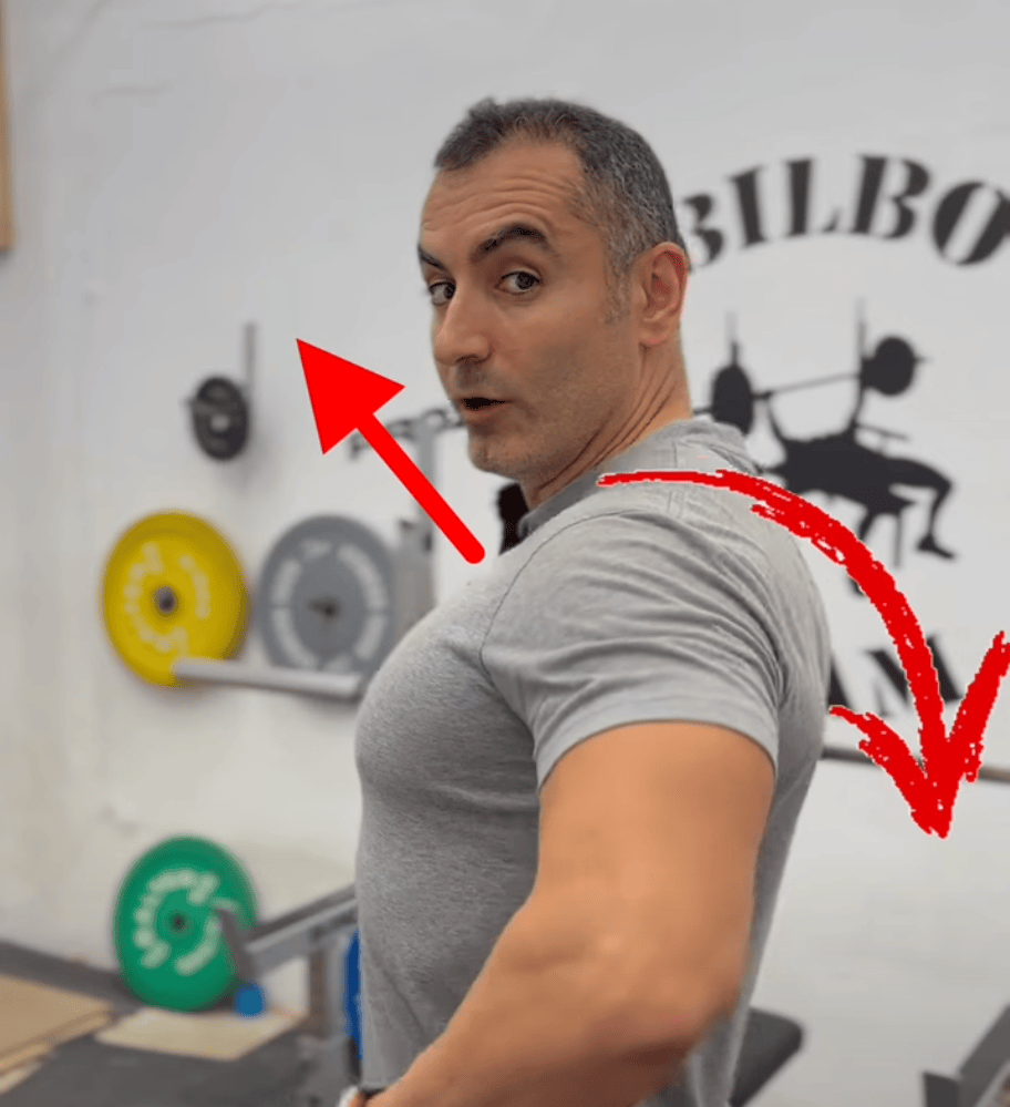   Positioning of shoulders, chest and back to create the ideal lumbar curvature