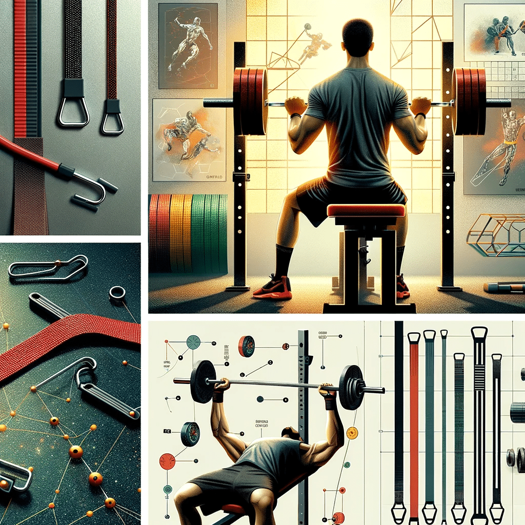 Exercises with elastic bands and weights