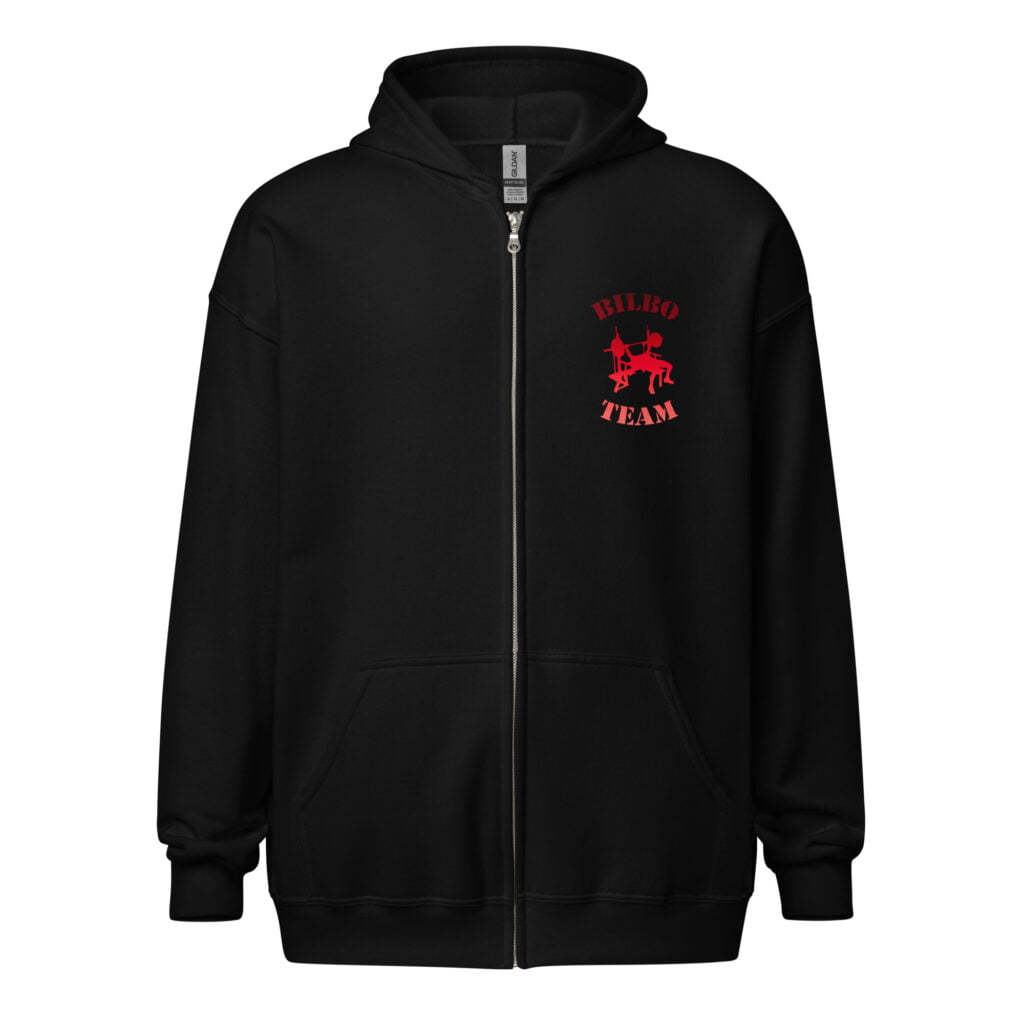 Sudadera con capucha y cremallera BilboTeam negra
