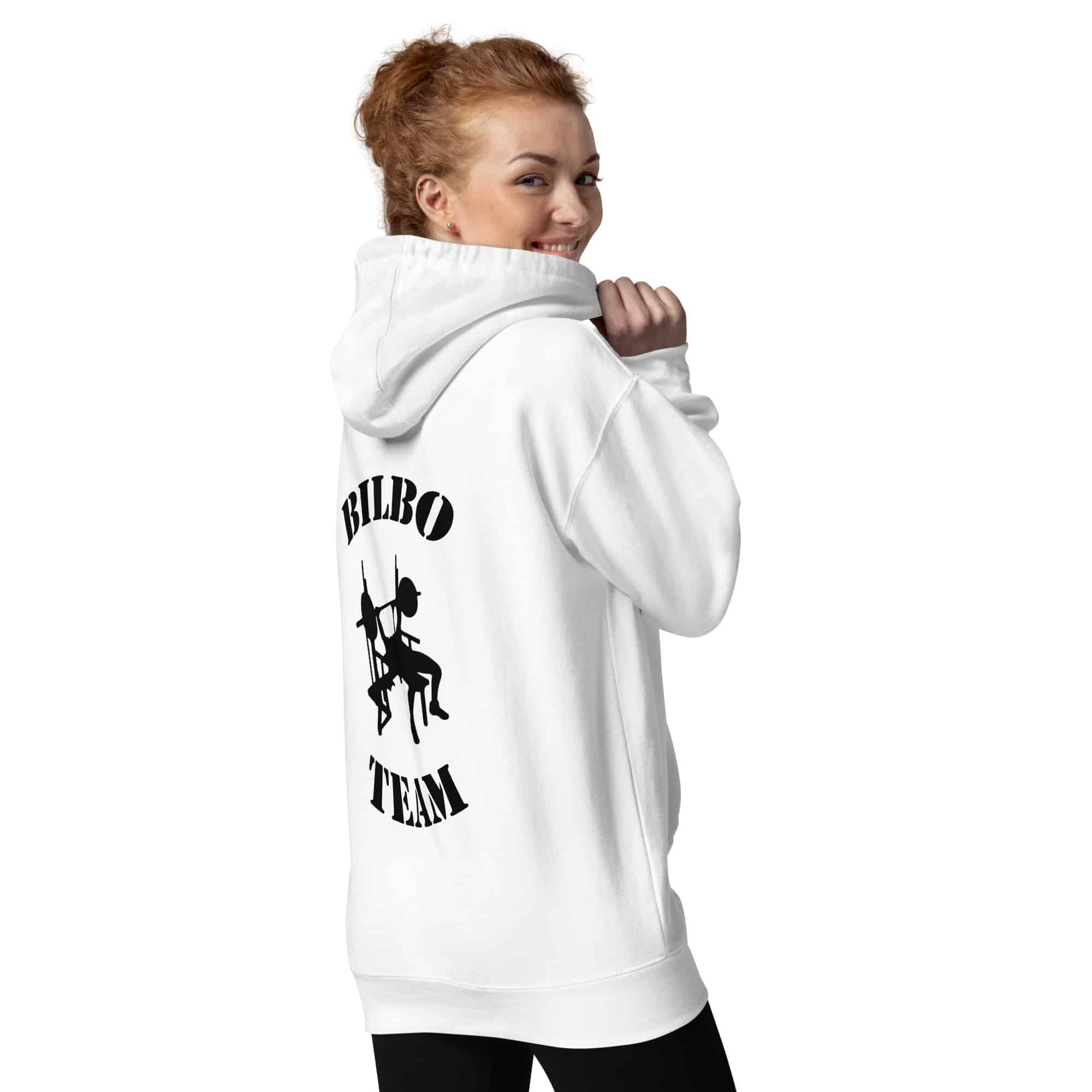 Sudadera unisex BilboTeam blanca calistenia