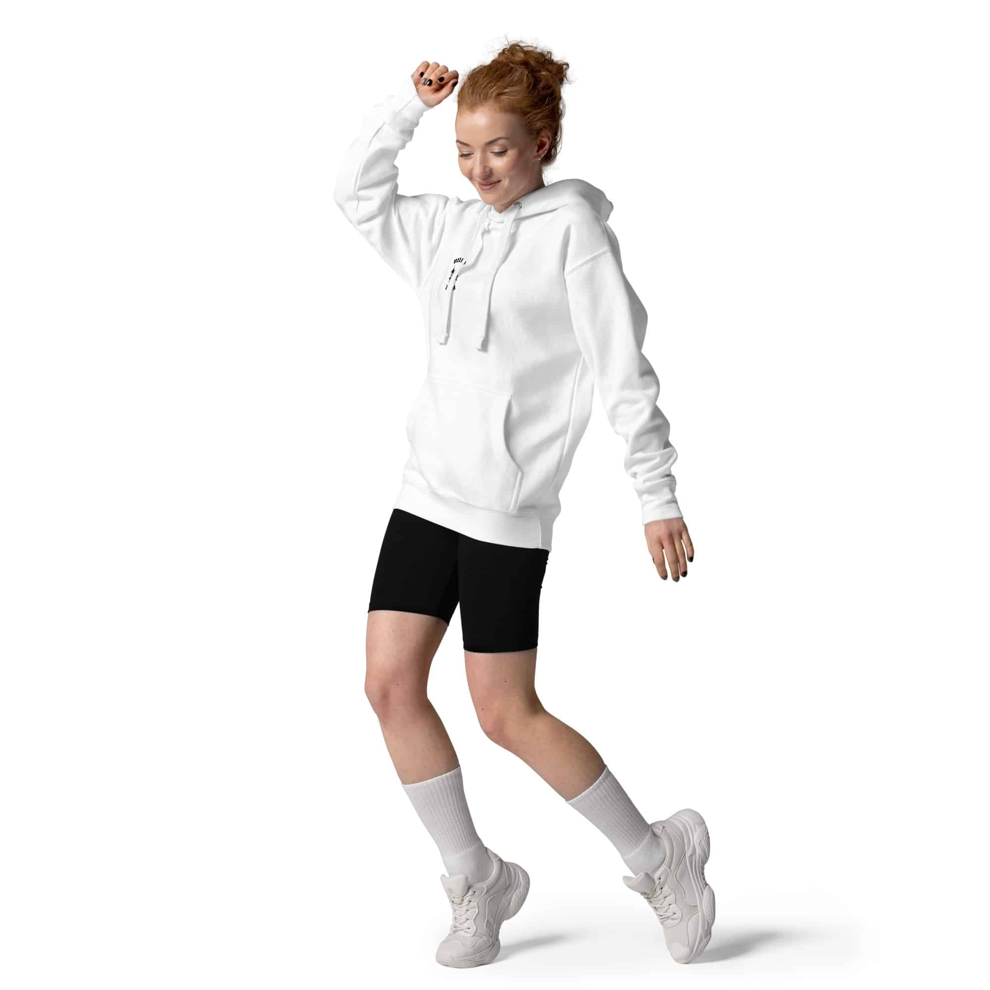 mujer con Sudadera unisex BilboTeam blanca