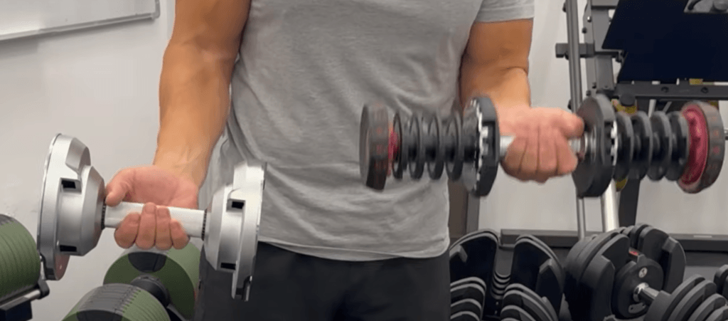mancuernas Lullax Platinum 41 comparativa bowflex tamaño