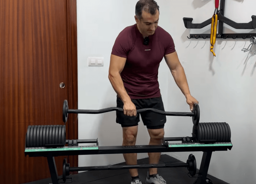 NEOBAR 2 CONVERT barra Z ajustable en peso para entrenar en casa