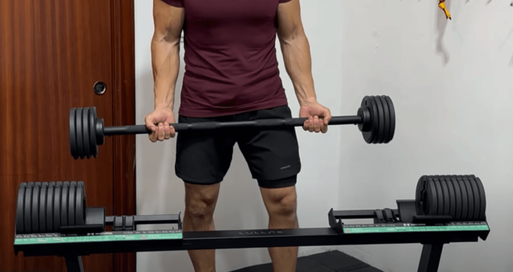 NEOBAR 2 CONVERT barra ajustable en peso para entrenar en casa haciendo ejercicio
