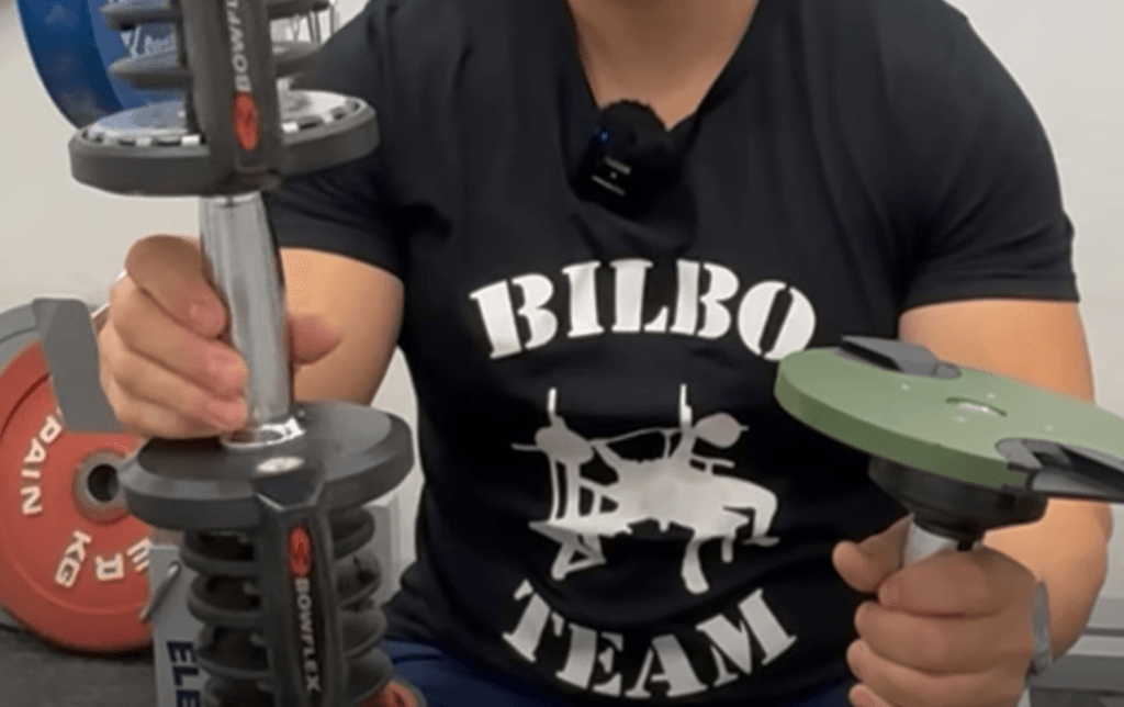 mancuernas Lullax NEO40 tamaño comparado con Bowflex