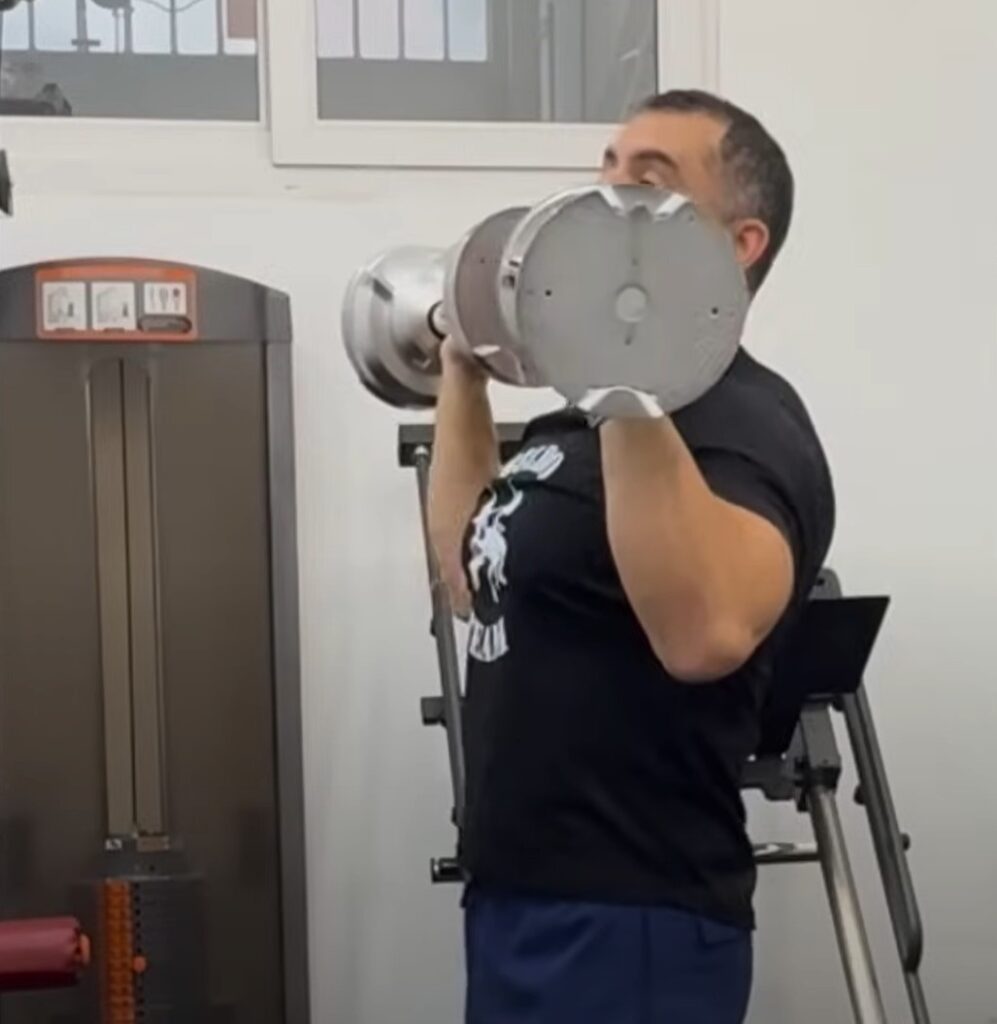 how to do military press with dumbbells